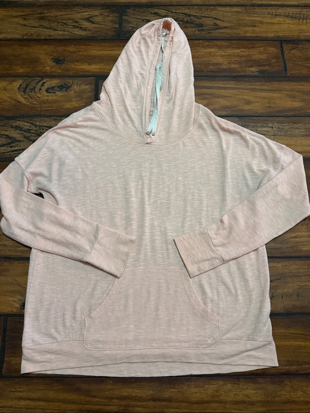 American Eagle Outfitters Light Heathland Peachy/Pink Hooded Long Sleeve Top